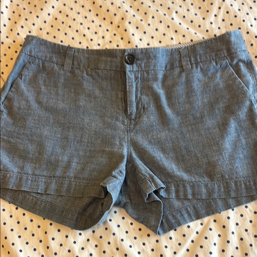 Merona High Waist Blue Shorts with Tailored Cuff